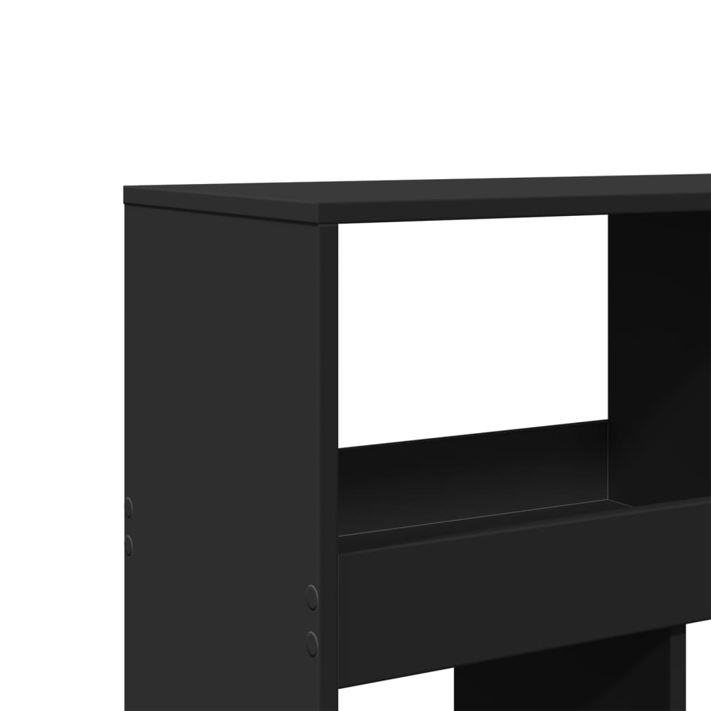 fekete szerelt fa könyvespolc 100 x 33 x 125,5 cm