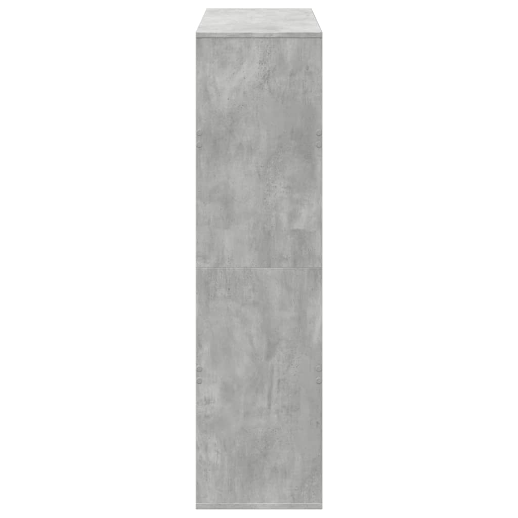 betonszürke szerelt fa könyvespolc 100 x 33 x 125,5 cm