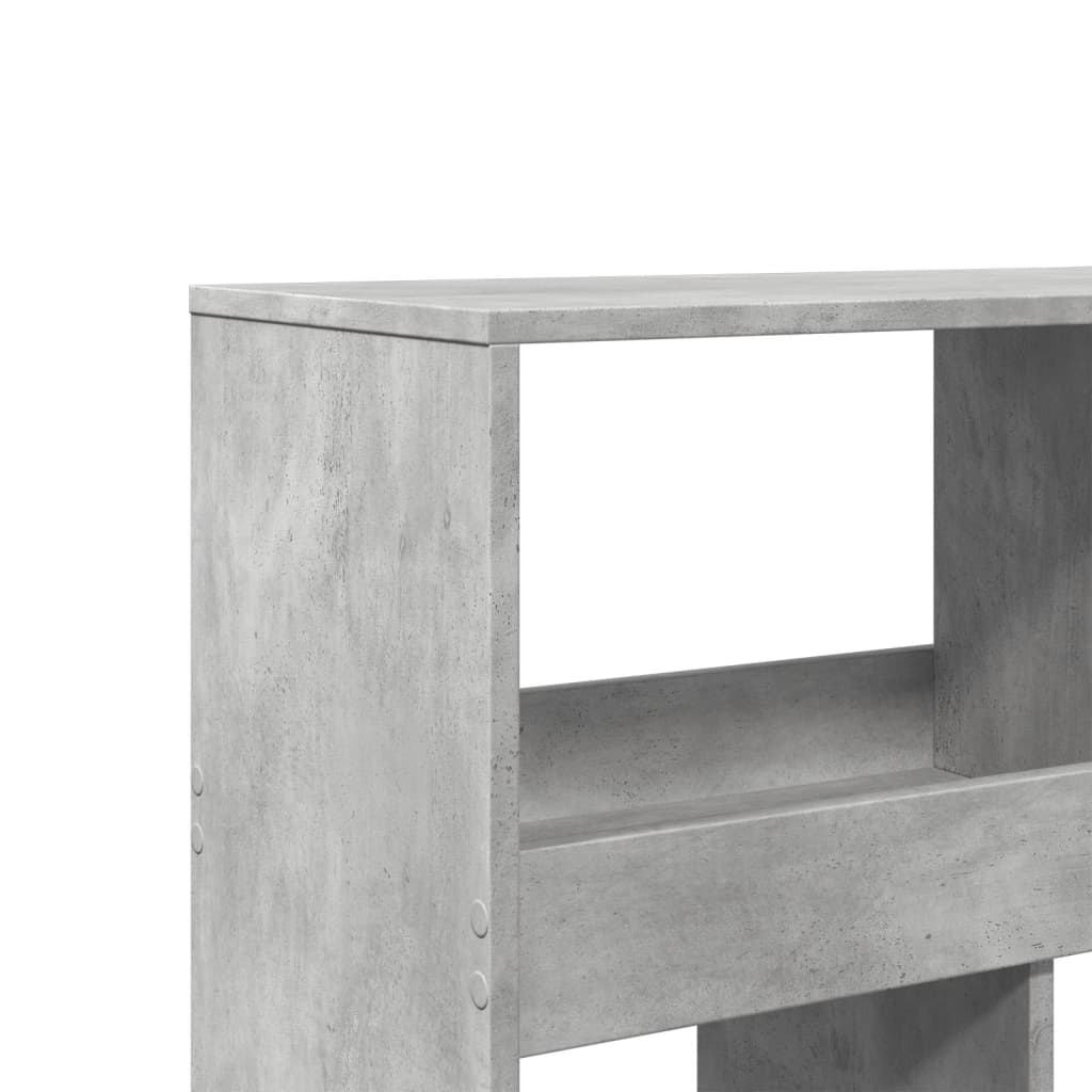 betonszürke szerelt fa könyvespolc 100 x 33 x 125,5 cm