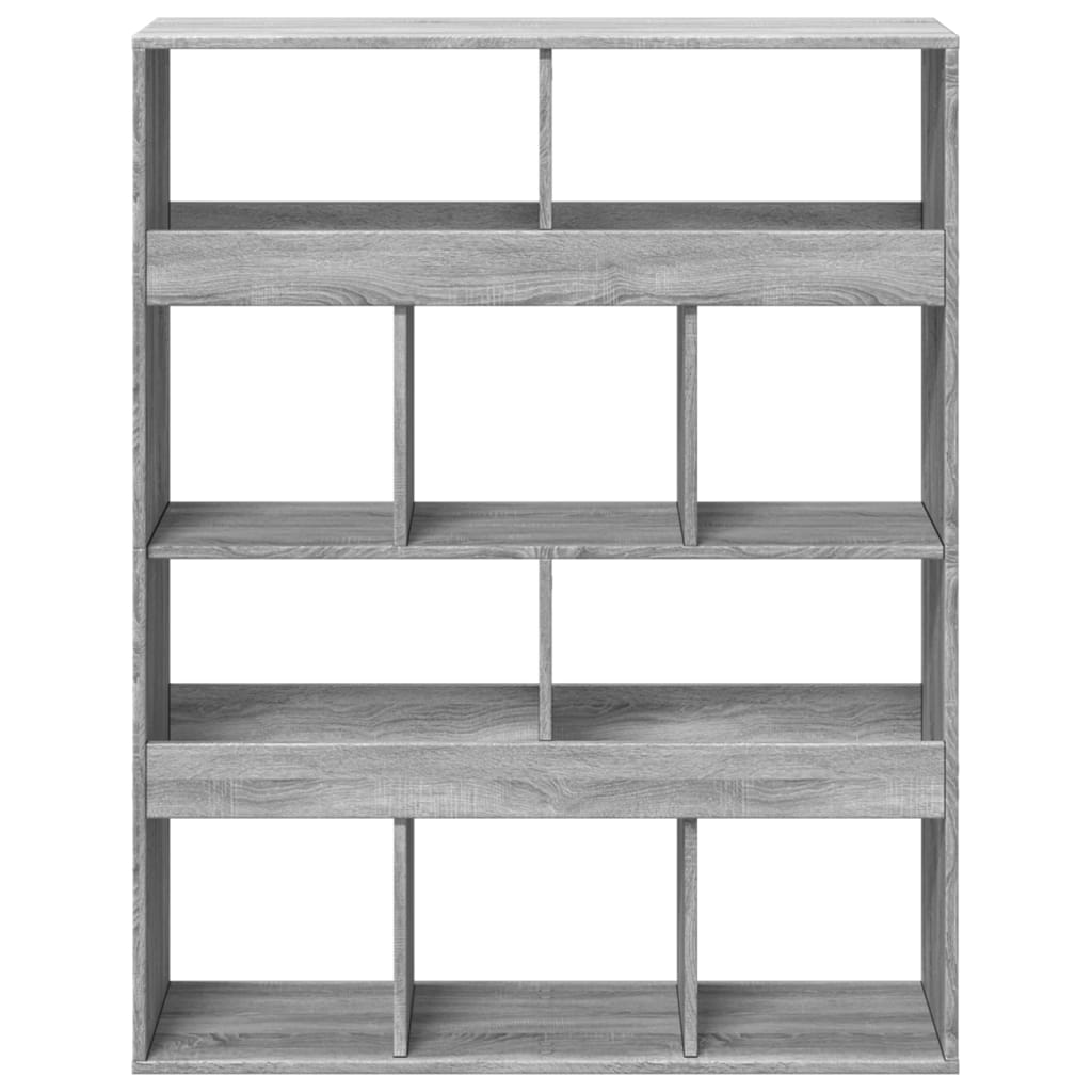 szürke sonoma színű szerelt fa könyvespolc 100 x 33 x 125,5 cm