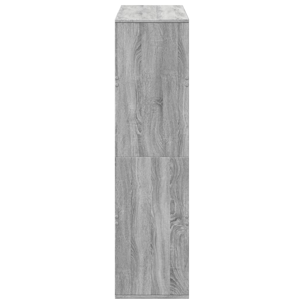 szürke sonoma színű szerelt fa könyvespolc 100 x 33 x 125,5 cm