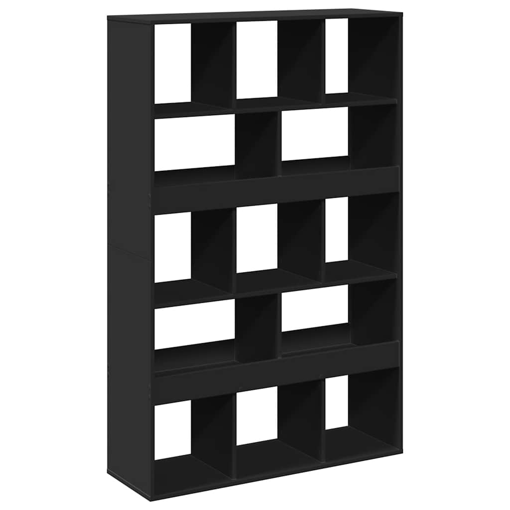 fekete szerelt fa könyvespolc 100 x 33 x 156,5 cm