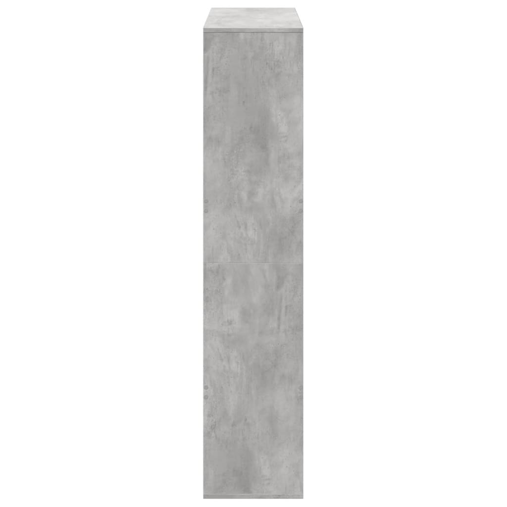 betonszürke szerelt fa könyvespolc 100 x 33 x 156,5 cm