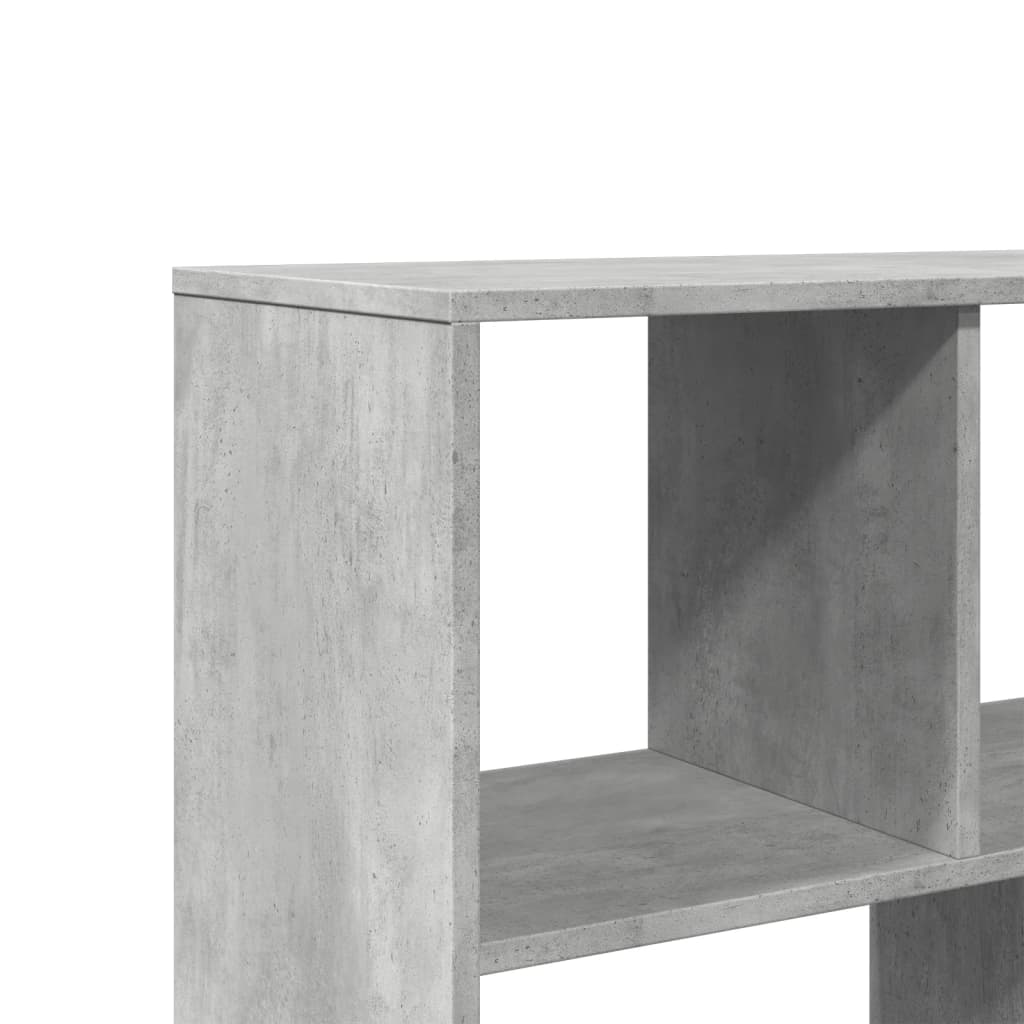 betonszürke szerelt fa könyvespolc 100 x 33 x 156,5 cm