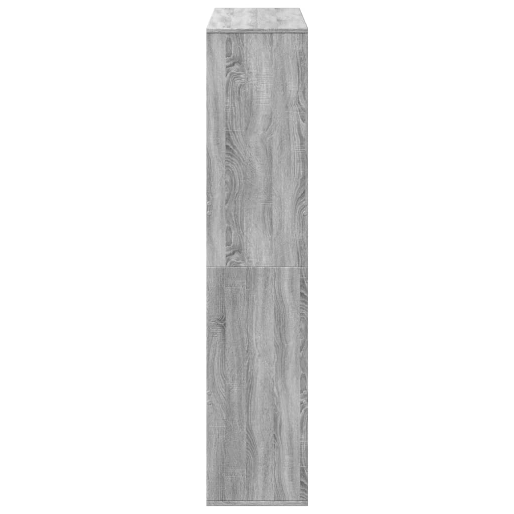 szürke sonoma színű szerelt fa könyvespolc 100 x 33 x 156,5 cm