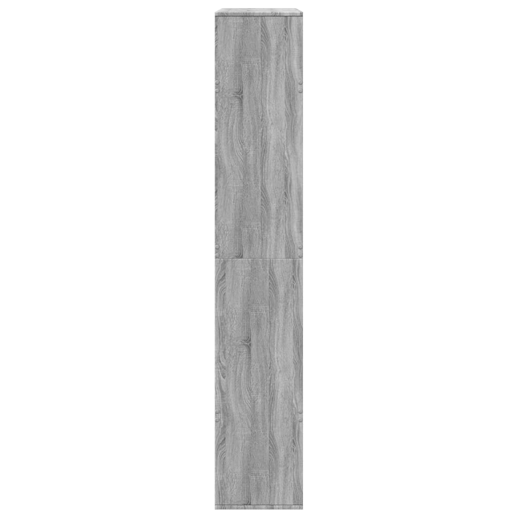 szürke sonoma színű szerelt fa könyvespolc 100 x 33 x 187,5 cm