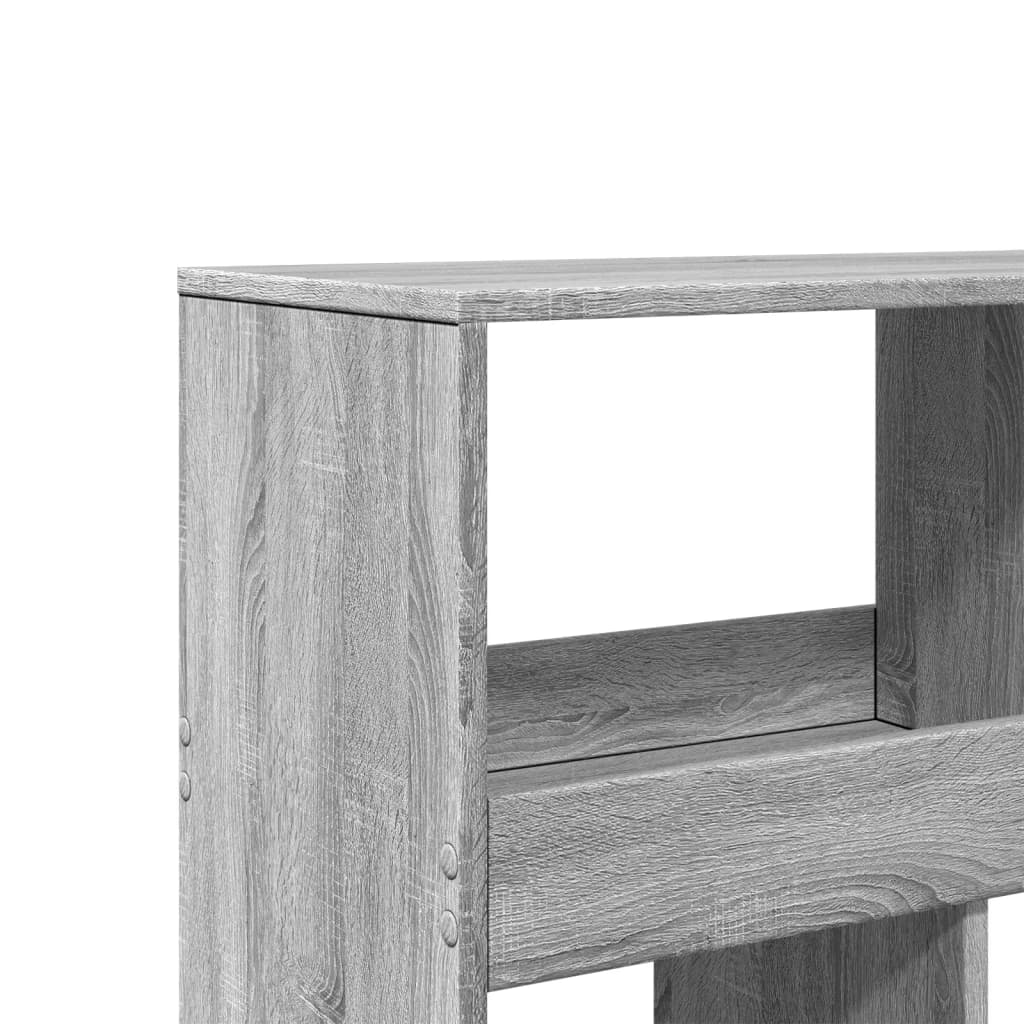 szürke sonoma színű szerelt fa könyvespolc 100 x 33 x 187,5 cm