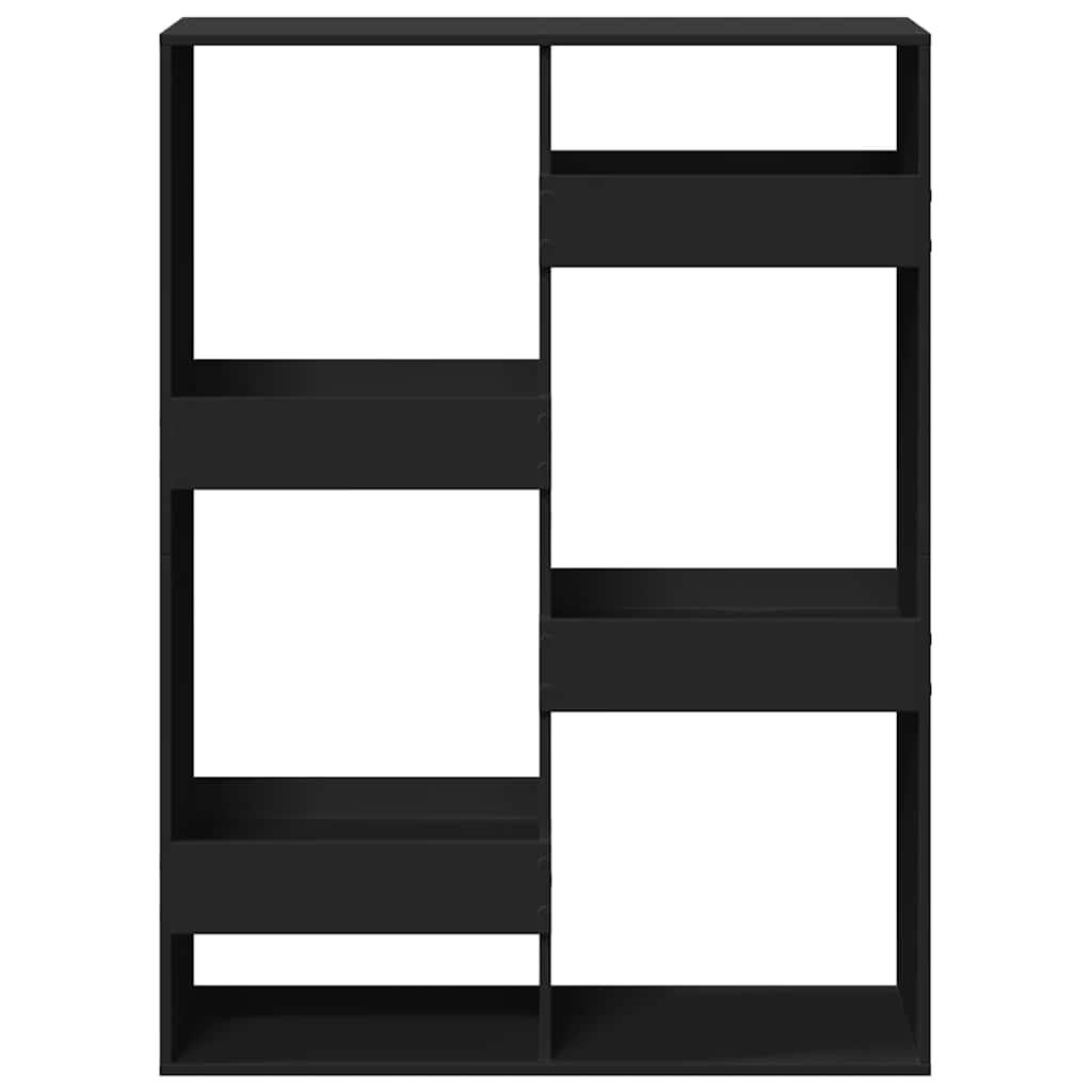 fekete szerelt fa könyvespolc 100 x 33 x 135 cm