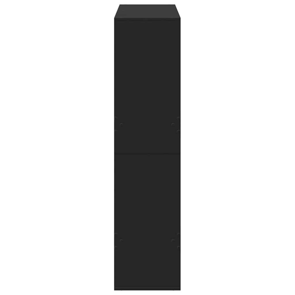 fekete szerelt fa könyvespolc 100 x 33 x 135 cm