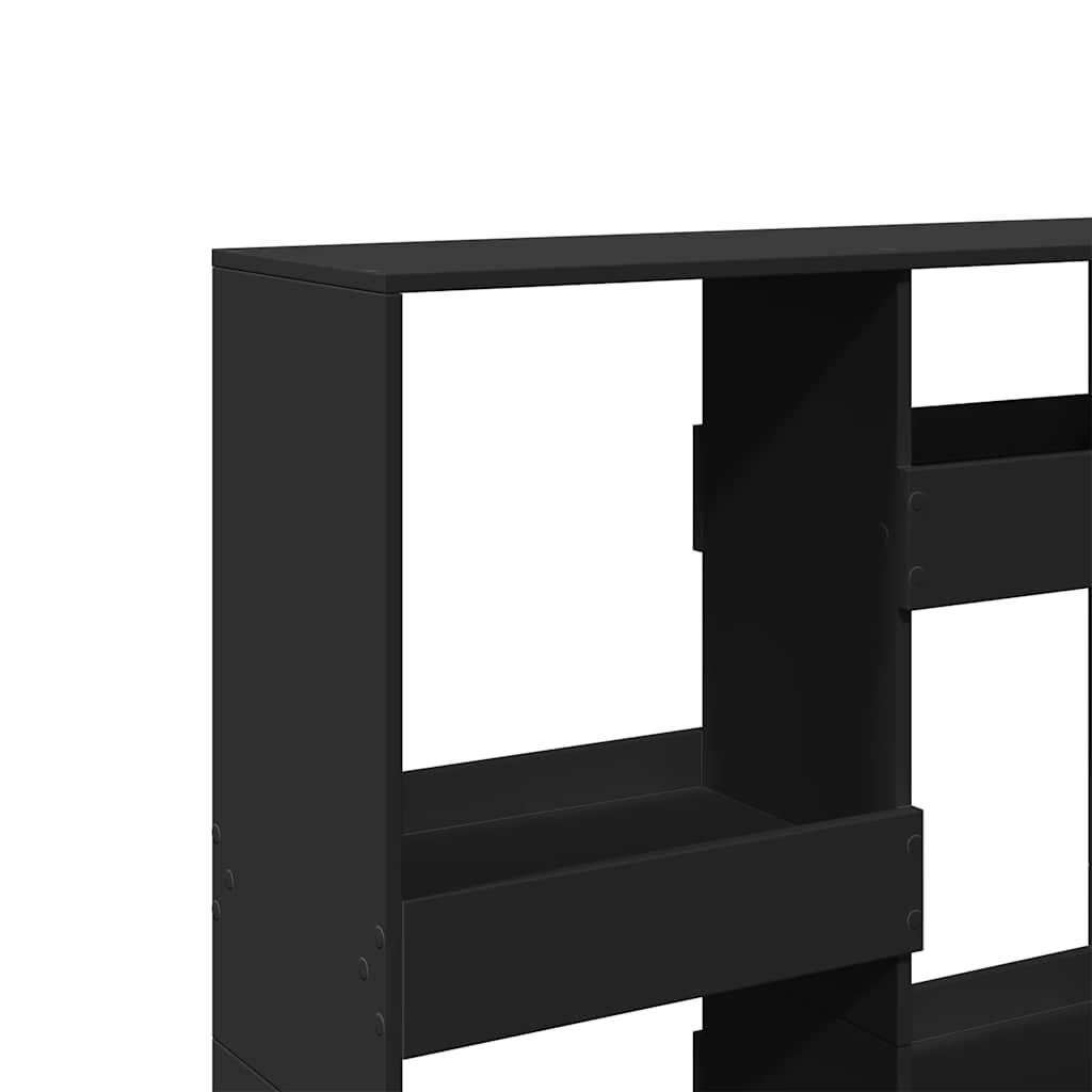 fekete szerelt fa könyvespolc 100 x 33 x 135 cm