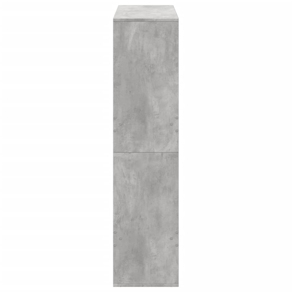 betonszürke szerelt fa könyvespolc 100 x 33 x 135 cm