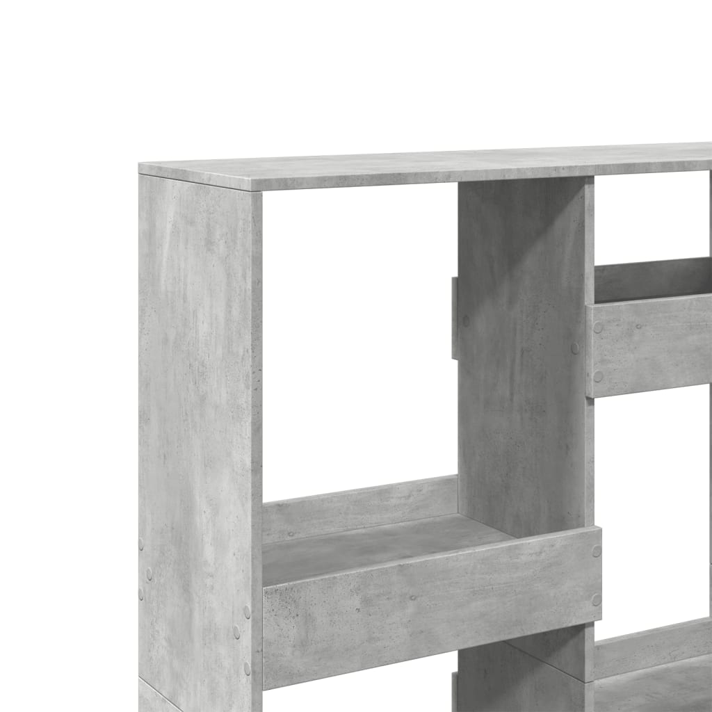 betonszürke szerelt fa könyvespolc 100 x 33 x 135 cm