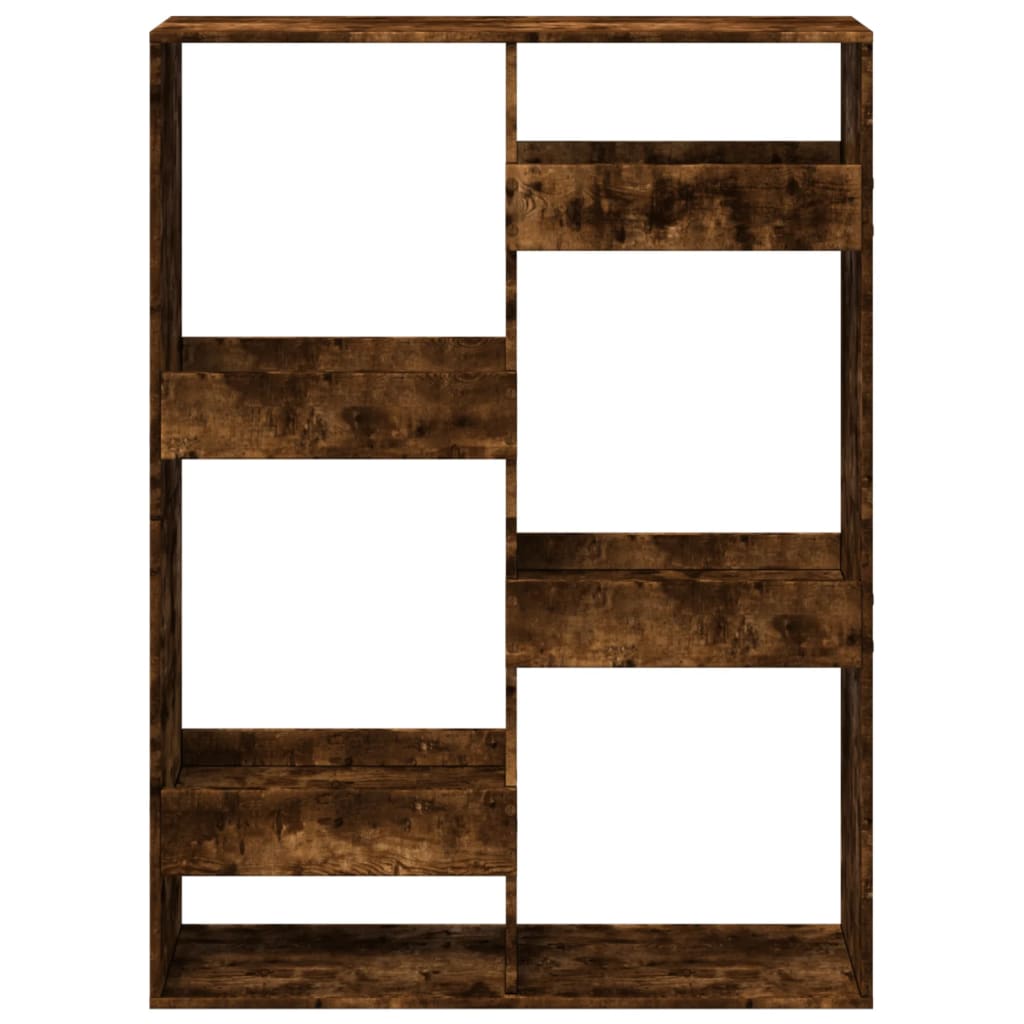 füstös tölgy színű szerelt fa könyvespolc 100 x 33 x 135 cm