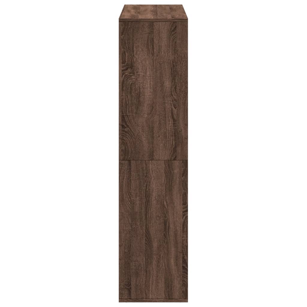 barna tölgy színű szerelt fa könyvespolc 100 x 33 x 135 cm
