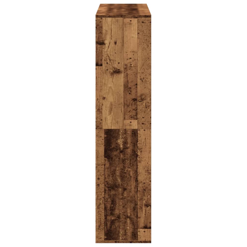 antik fa színű szerelt fa könyvespolc 100 x 33 x 135 cm
