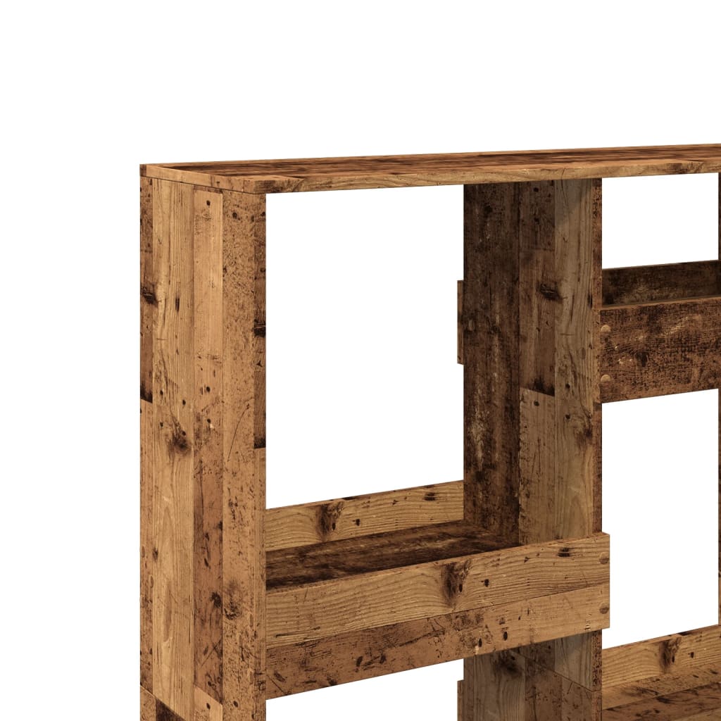 antik fa színű szerelt fa könyvespolc 100 x 33 x 135 cm