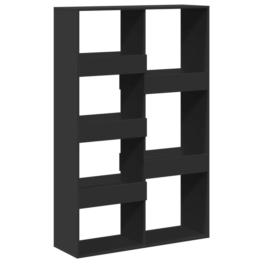 fekete szerelt fa könyvespolc 100 x 33 x 155,5 cm