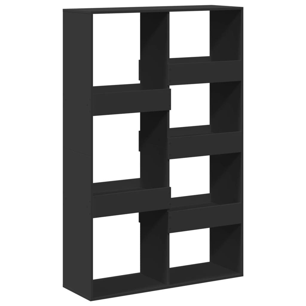 fekete szerelt fa könyvespolc 100 x 33 x 155,5 cm