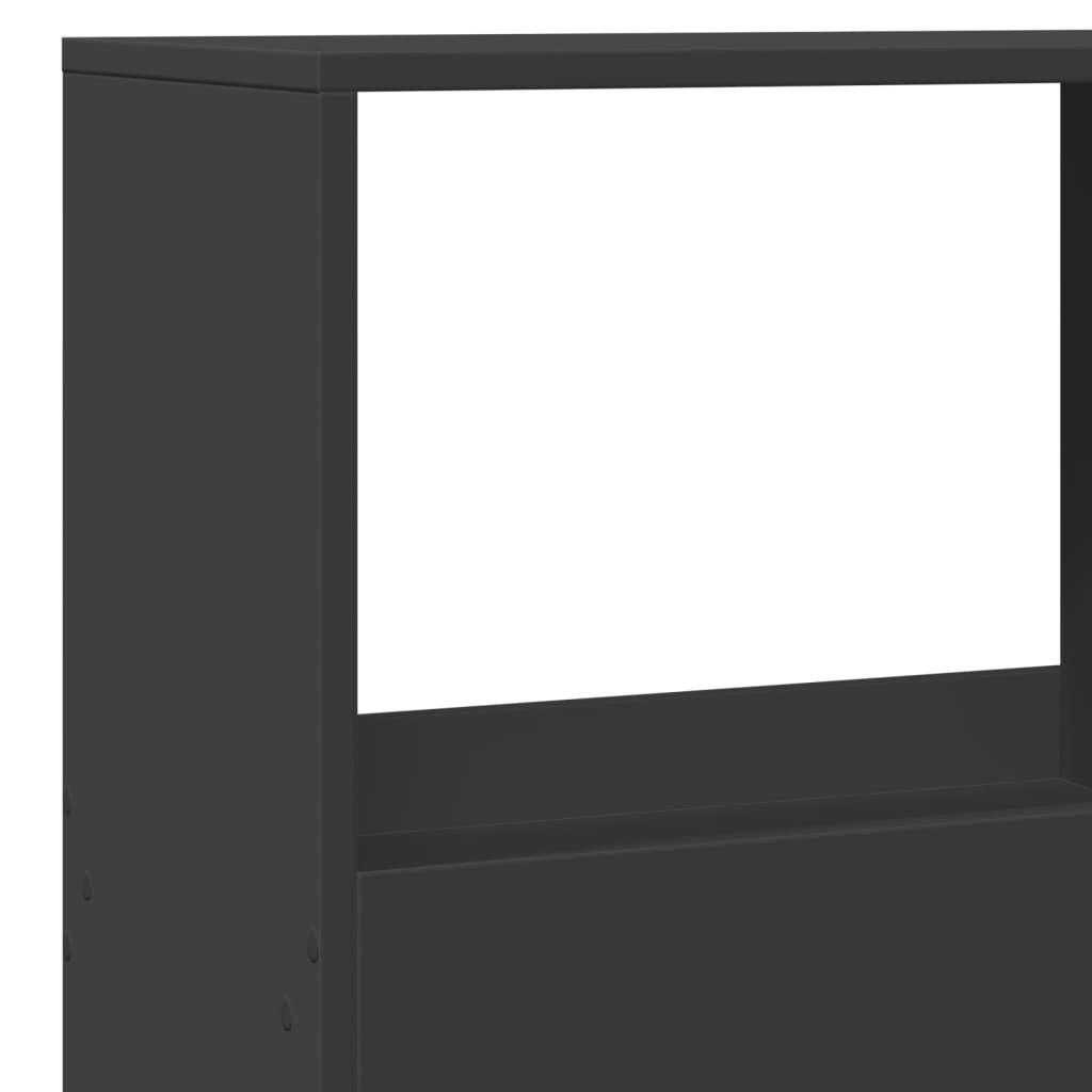 fekete szerelt fa könyvespolc 100 x 33 x 155,5 cm