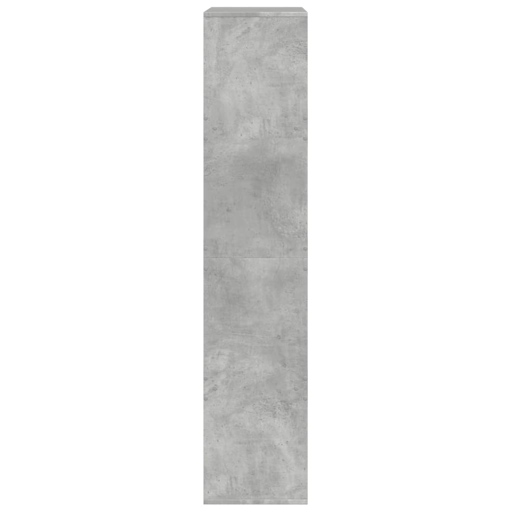 betonszürke szerelt fa könyvespolc 100 x 33 x 155,5 cm