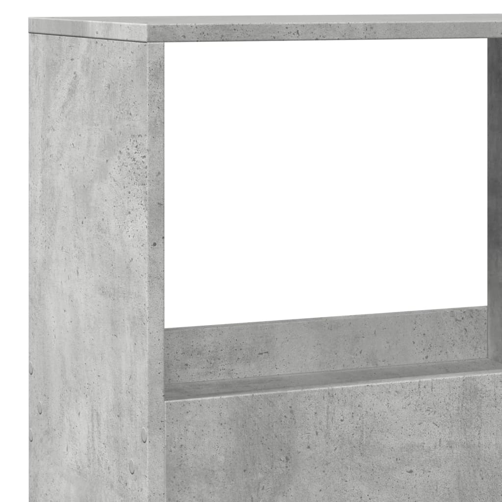 betonszürke szerelt fa könyvespolc 100 x 33 x 155,5 cm