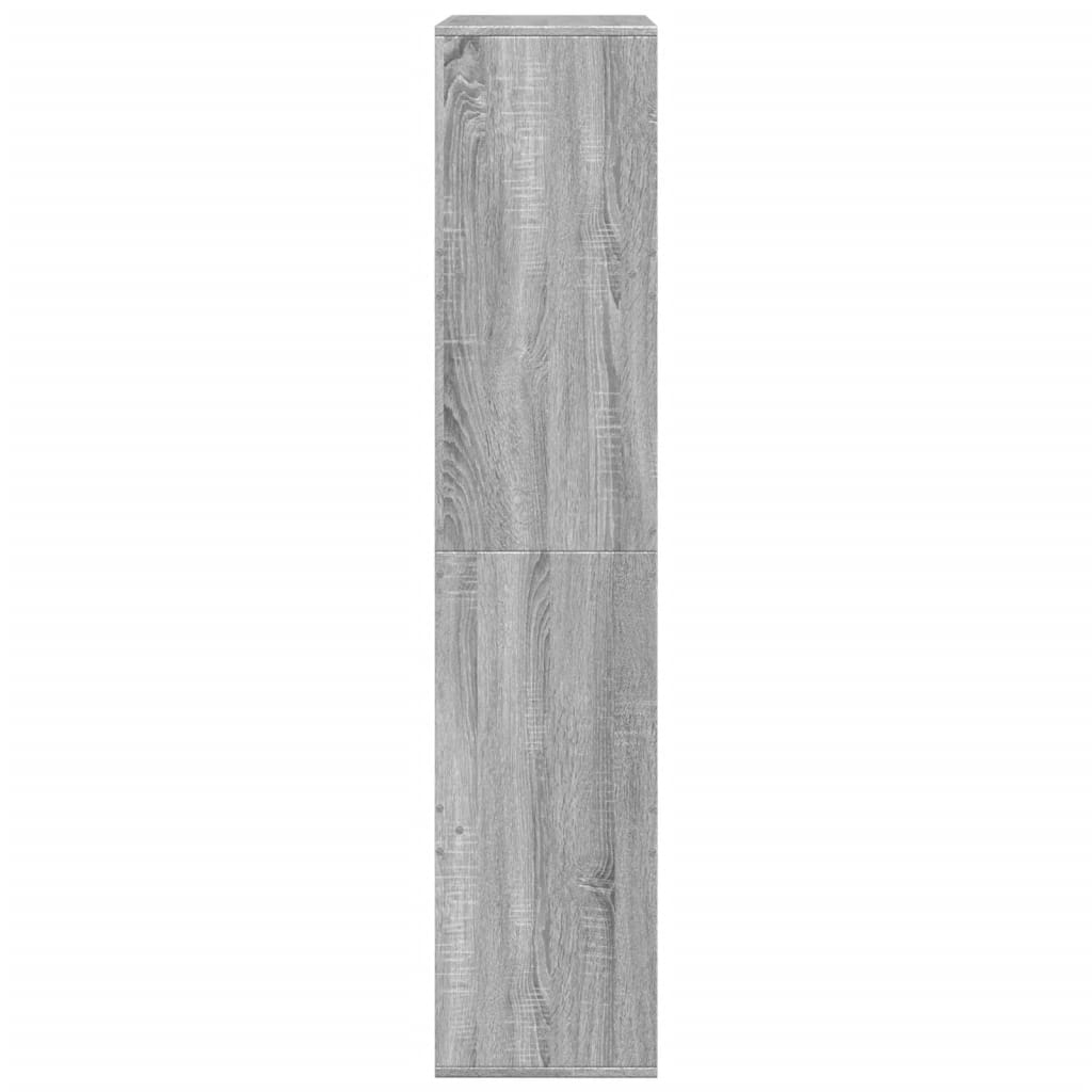 szürke sonoma színű szerelt fa könyvespolc 100 x 33 x 155,5 cm