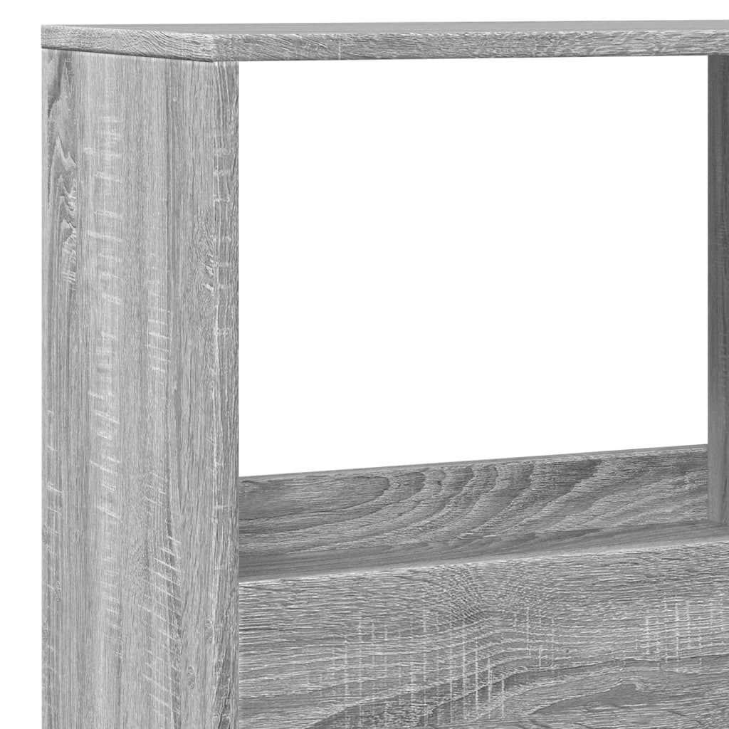 szürke sonoma színű szerelt fa könyvespolc 100 x 33 x 155,5 cm