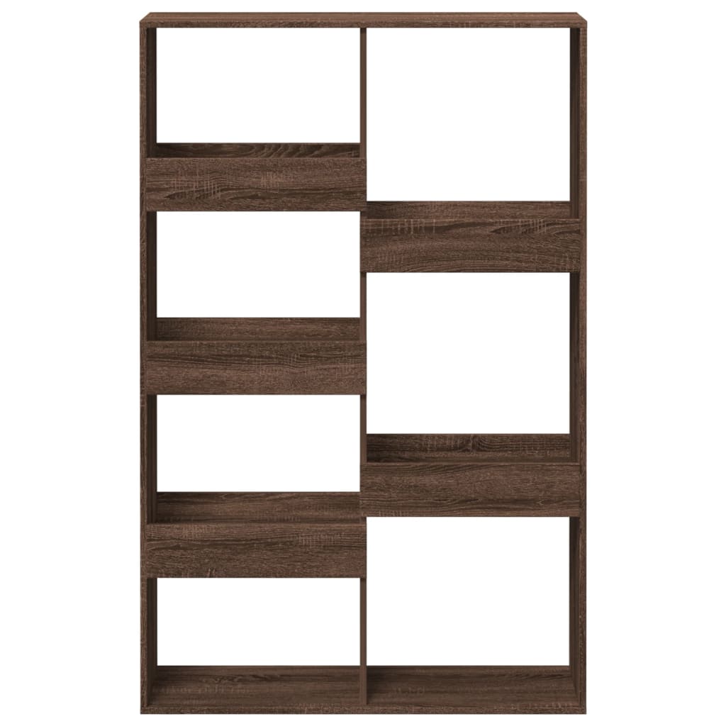barna tölgy színű szerelt fa könyvszekrény 100 x 33 x 155,5 cm