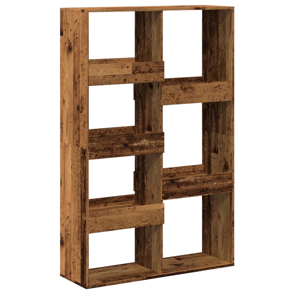 antik fa színű szerelt fa könyvespolc 100 x 33 x 155,5 cm