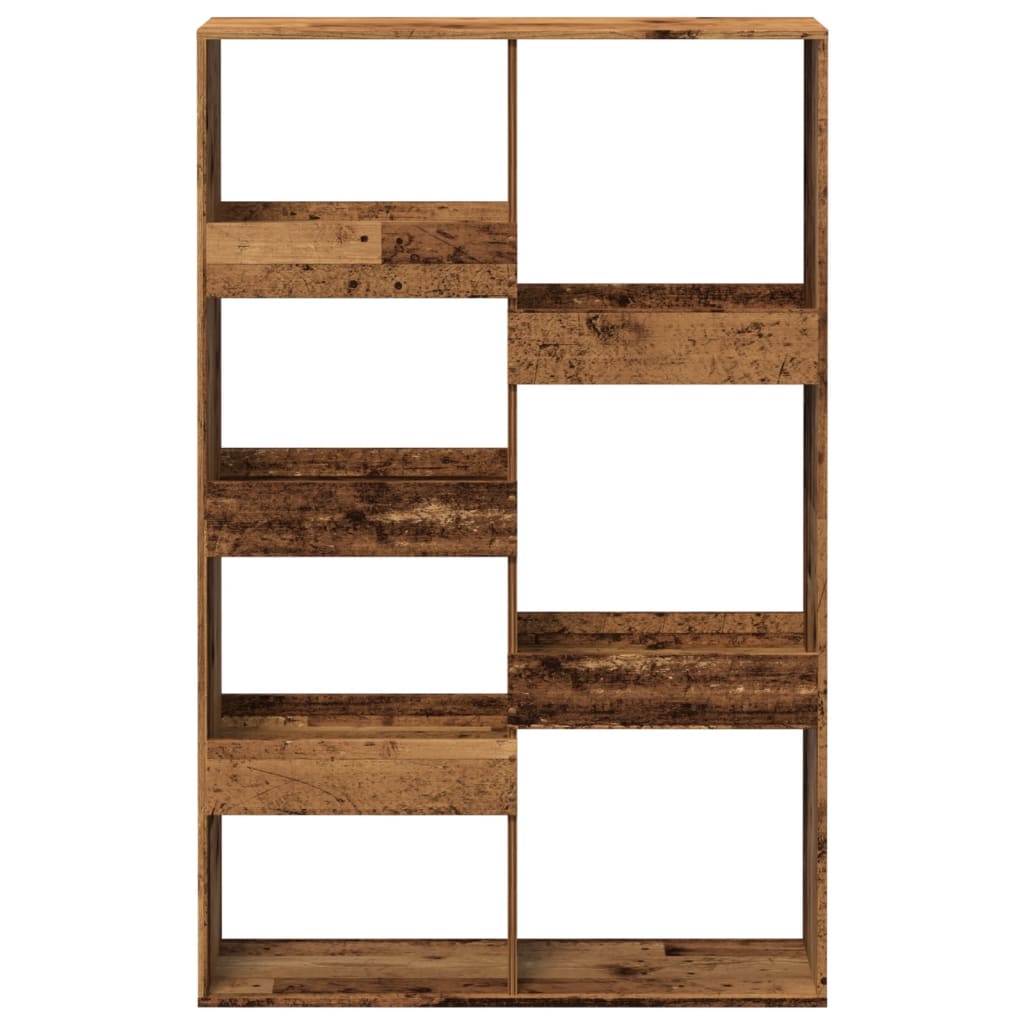 antik fa színű szerelt fa könyvespolc 100 x 33 x 155,5 cm