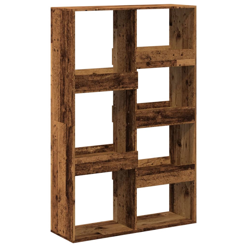 antik fa színű szerelt fa könyvespolc 100 x 33 x 155,5 cm