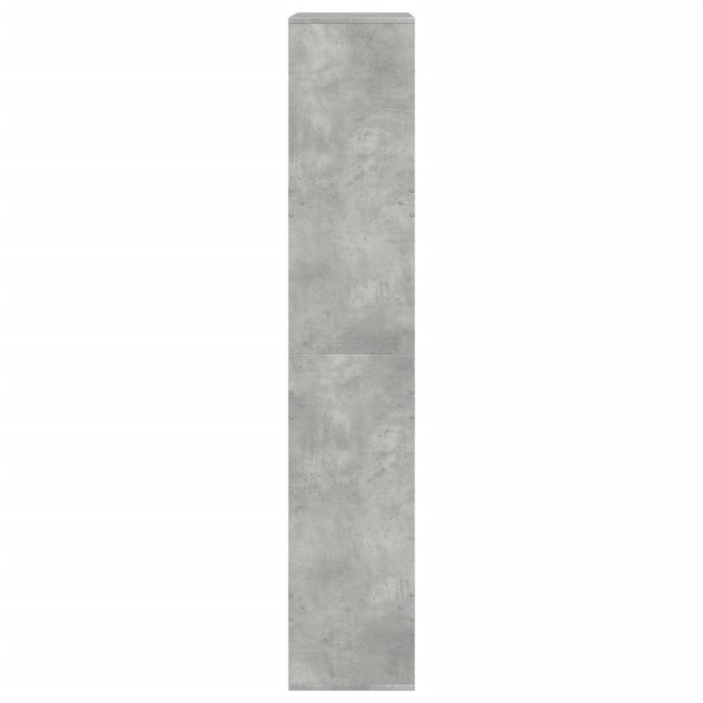 betonszürke szerelt fa könyvespolc 100 x 33 x 175 cm