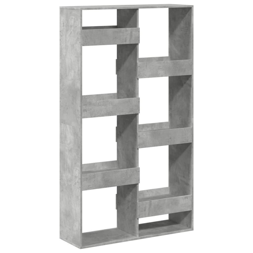 betonszürke szerelt fa könyvespolc 100 x 33 x 175 cm