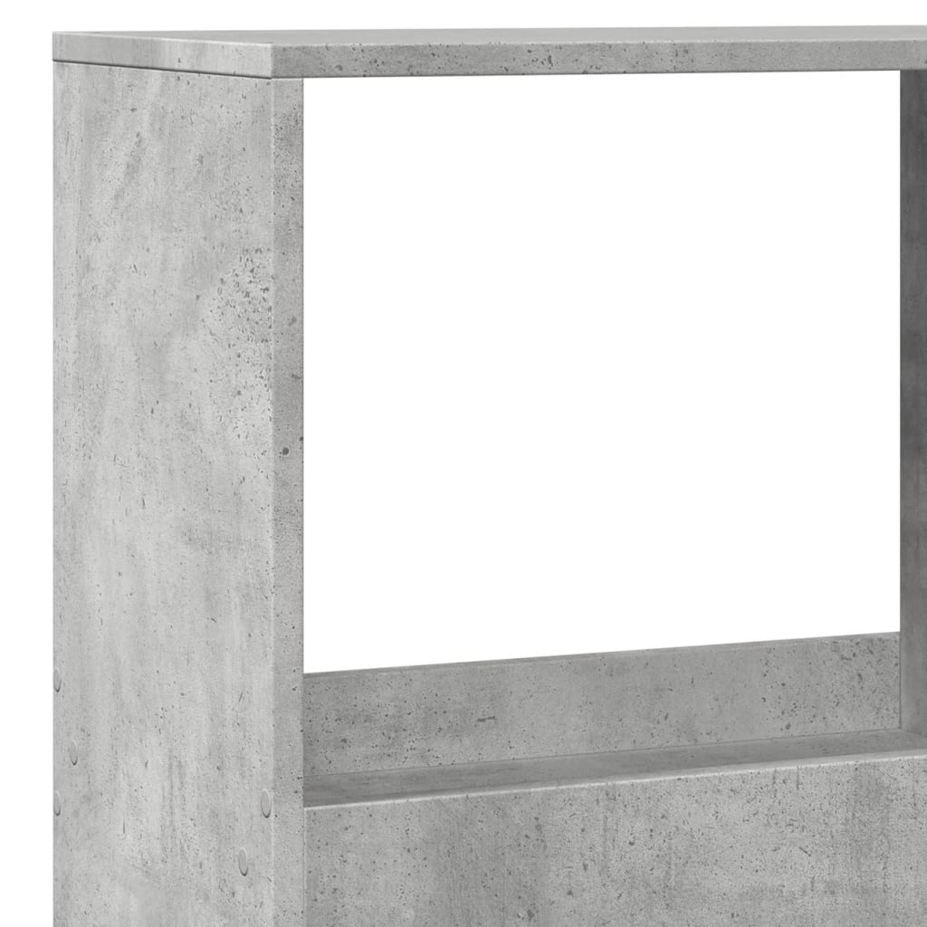betonszürke szerelt fa könyvespolc 100 x 33 x 175 cm