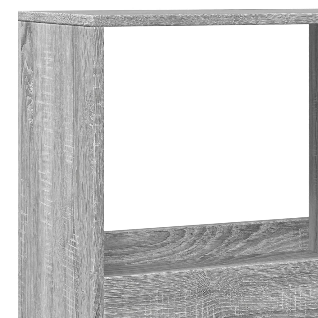 szürke sonoma színű szerelt fa könyvespolc 100 x 33 x 175 cm