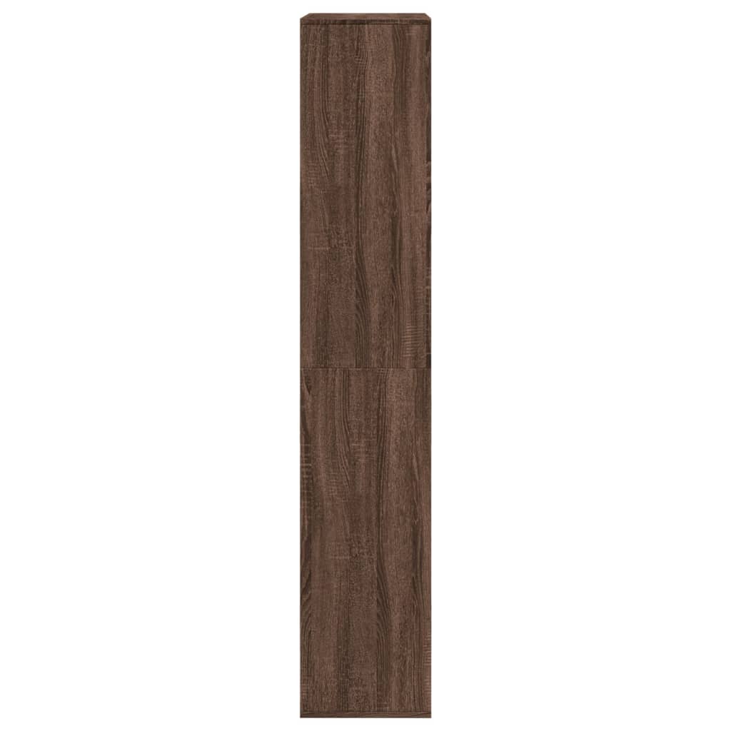 barna tölgy színű szerelt fa könyvszekrény 100 x 33 x 175 cm