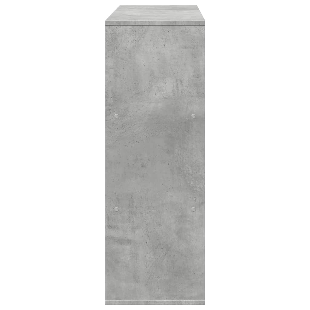 betonszürke szerelt fa térelválasztó 100 x 33 x 94,5 cm