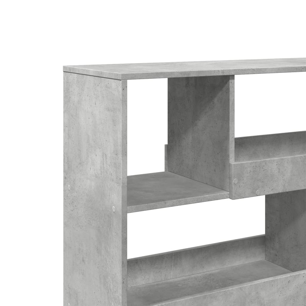 betonszürke szerelt fa térelválasztó 100 x 33 x 94,5 cm