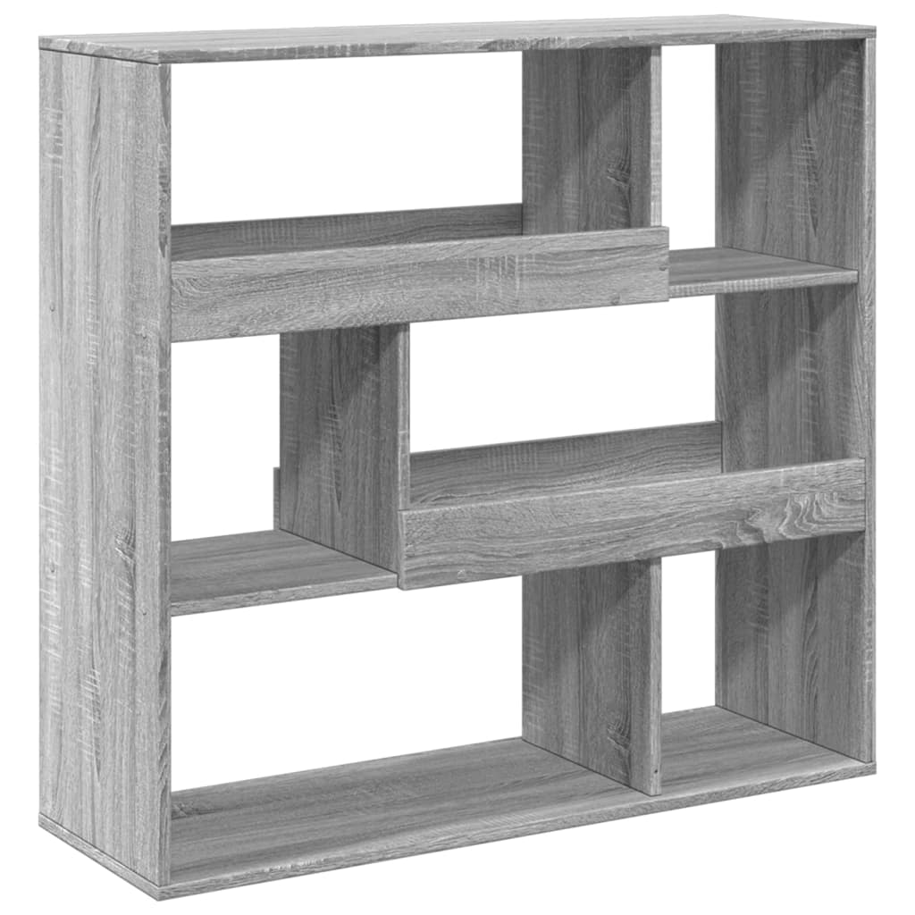 szürke sonoma színű szerelt fa térelválasztó 100 x 33 x 94,5 cm