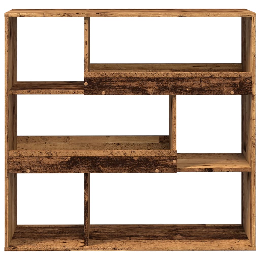 antik fa színű szerelt fa térelválasztó 100 x 33 x 94,5 cm