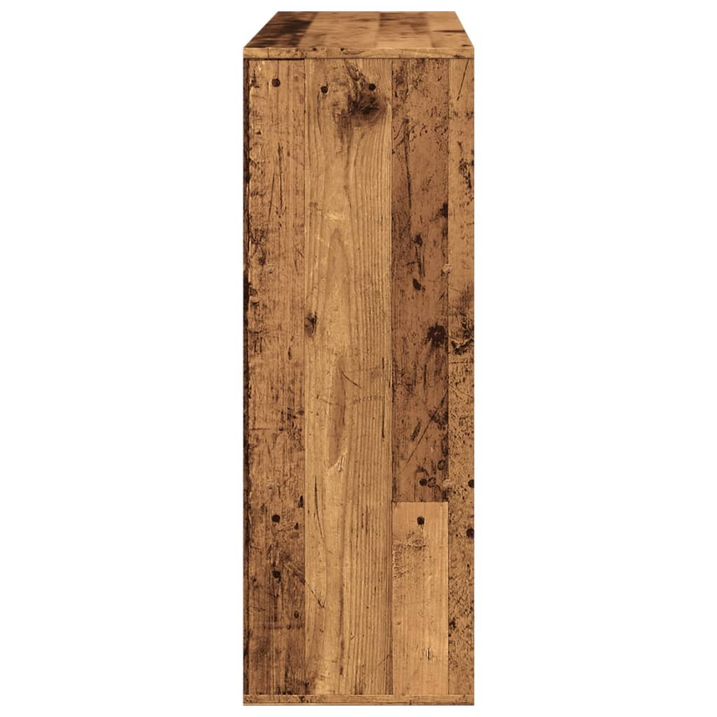 antik fa színű szerelt fa térelválasztó 100 x 33 x 94,5 cm