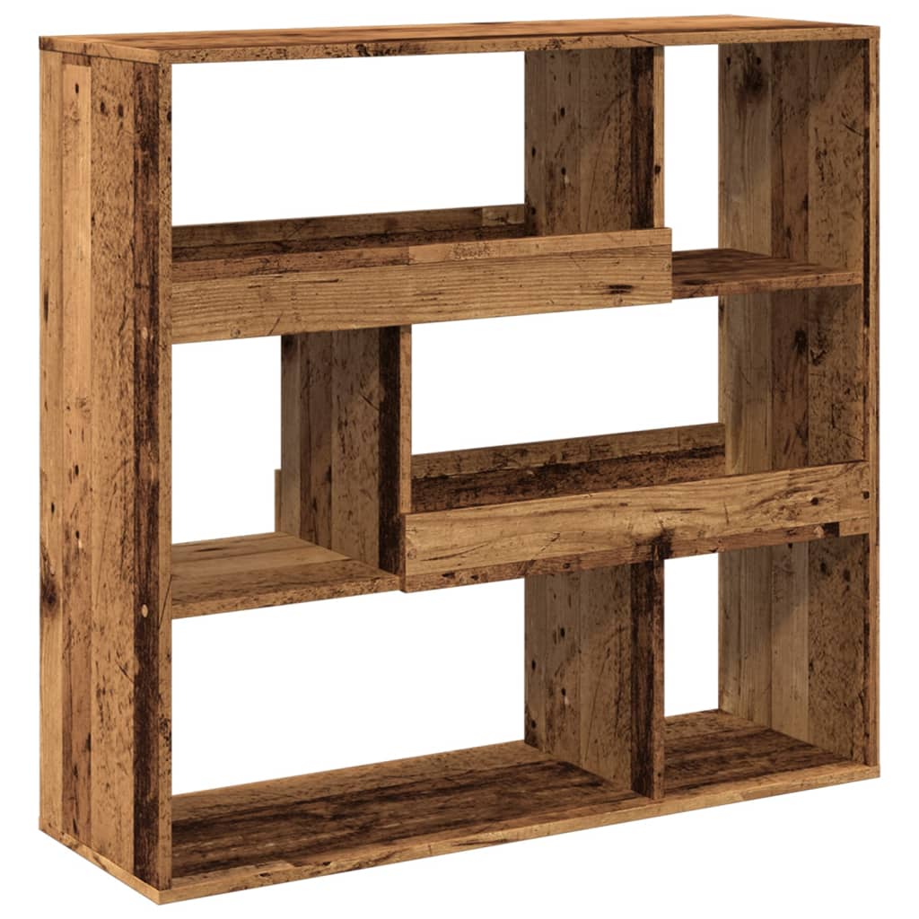 antik fa színű szerelt fa térelválasztó 100 x 33 x 94,5 cm