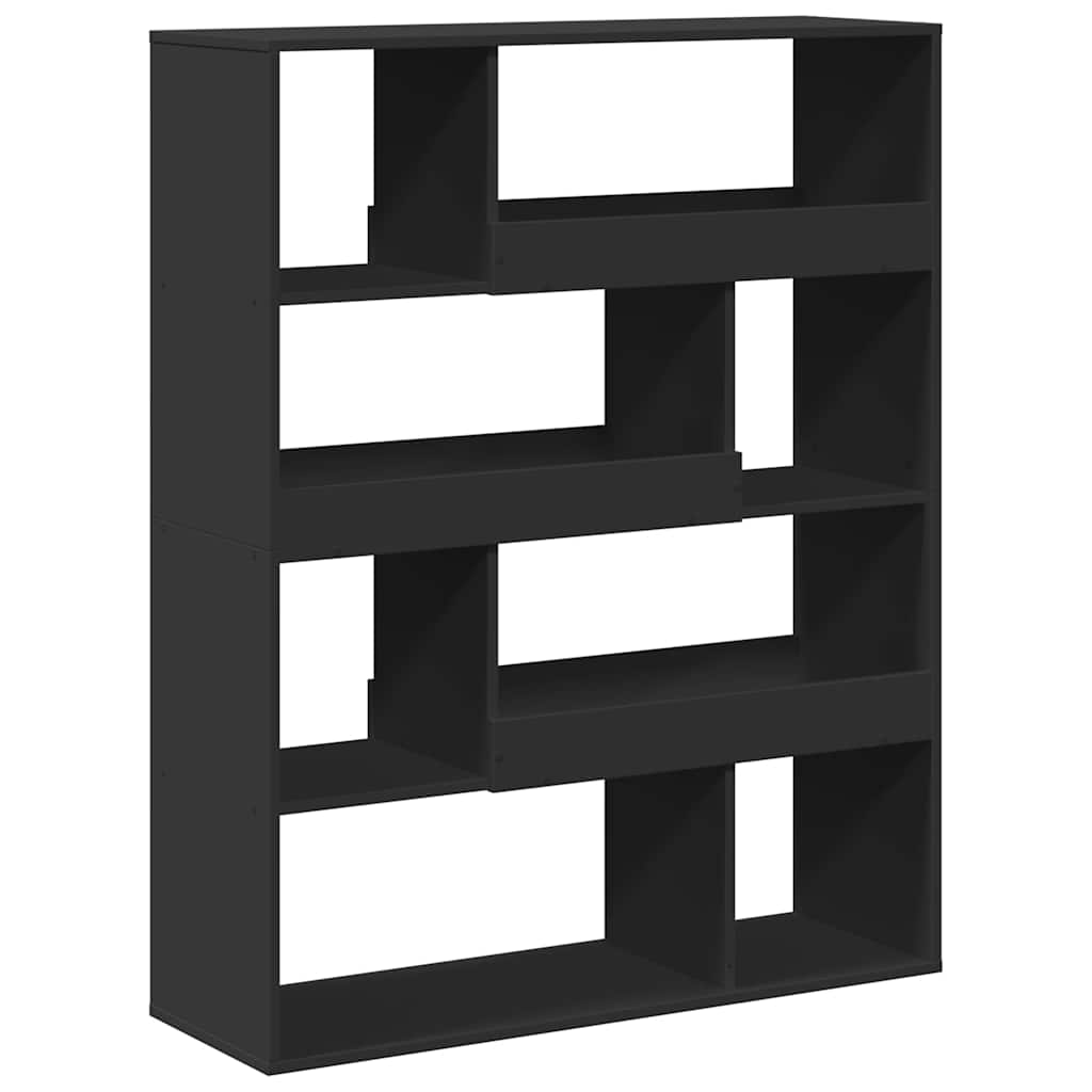 fekete szerelt fa térelválasztó 100 x 33 x 125,5 cm