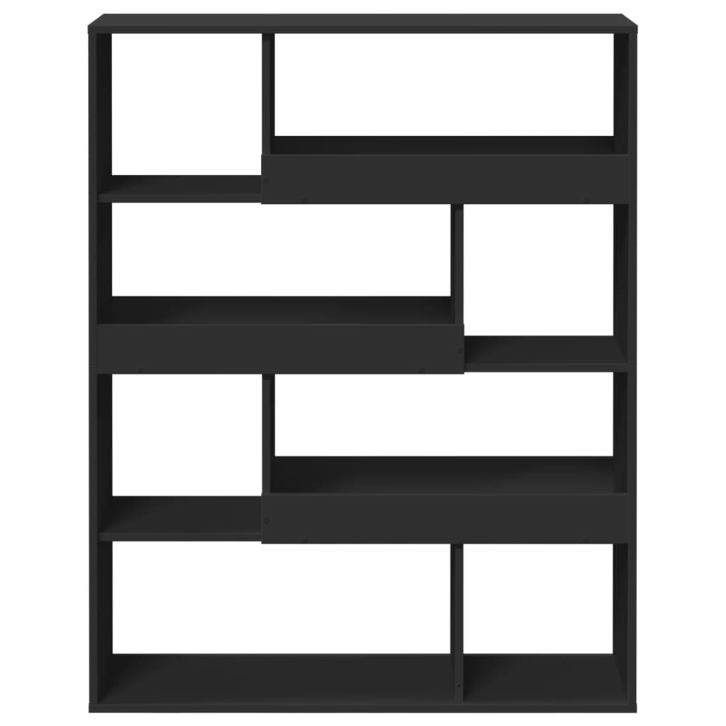 fekete szerelt fa térelválasztó 100 x 33 x 125,5 cm
