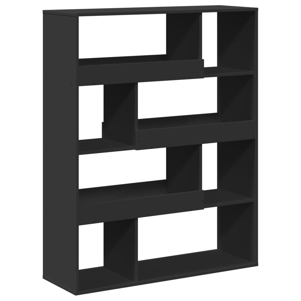 fekete szerelt fa térelválasztó 100 x 33 x 125,5 cm