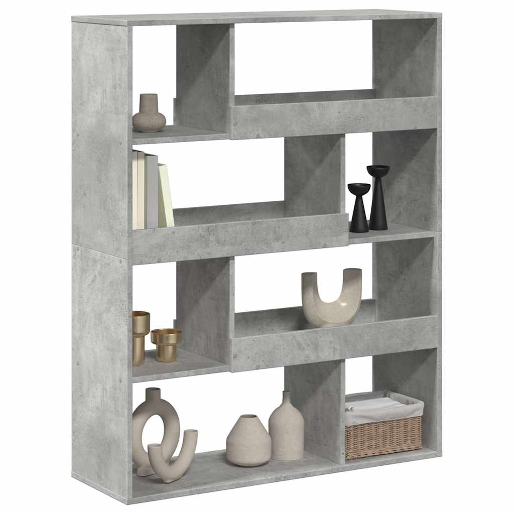betonszürke szerelt fa térelválasztó 100 x 33 x 125,5 cm