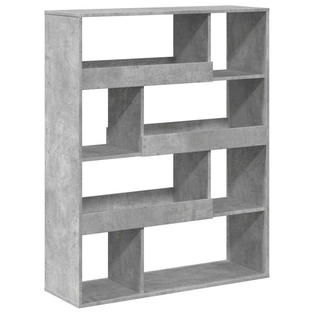betonszürke szerelt fa térelválasztó 100 x 33 x 125,5 cm