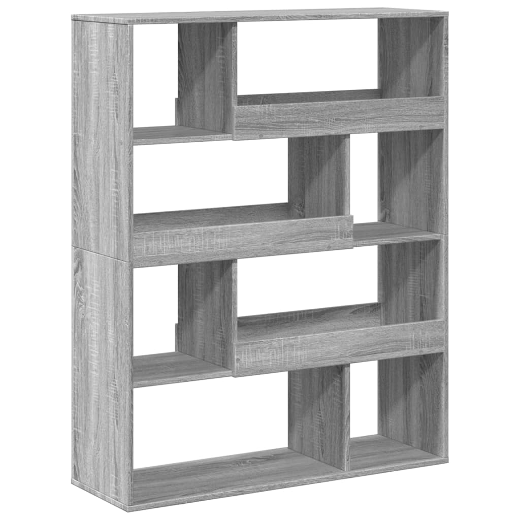 szürke sonoma színű szerelt fa térelválasztó 100x33x125,5 cm