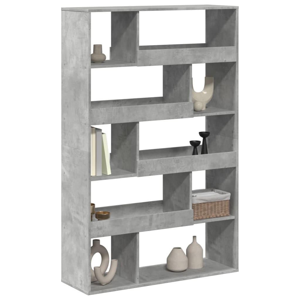 betonszürke szerelt fa térelválasztó 100 x 33 x 156,5 cm