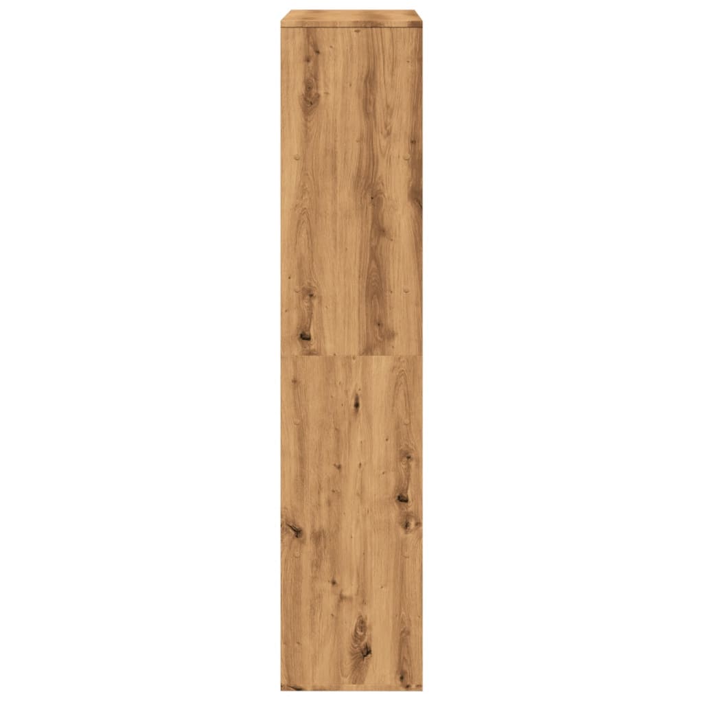 kézműves tölgy színű szerelt fa térelválasztó 100x33x156,5 cm